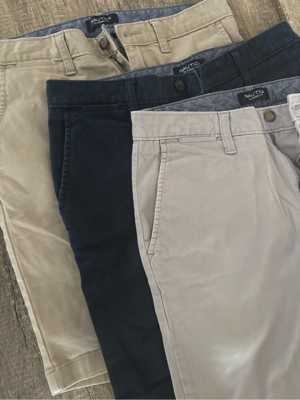 Nautica Men's Chinos in Beige, Navy, Tan